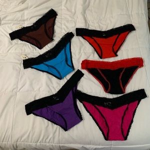 Ladies size Large 6 pair panties lace cotton